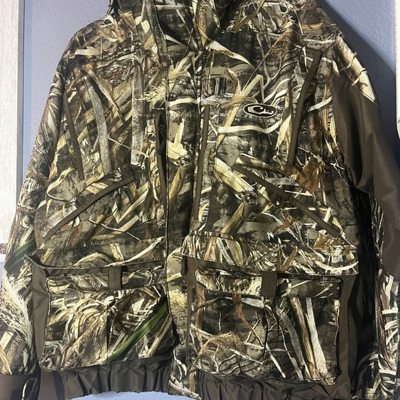 Drake Waterfowl Refuge Jacket Mens Small Realtree Max 5 Magnattach Camo Hunting - Picture 6 of 11